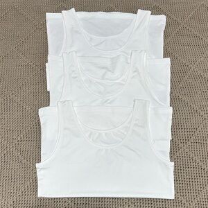 Basic White Women's Tank Top 3 pieces